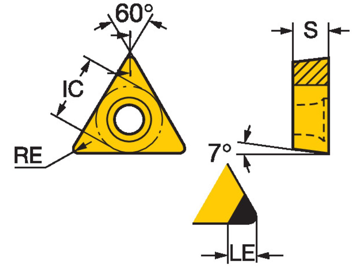 COROMANT CoroTurn 107 Schneidplatte zum Drehen TCMW110208FPCD10