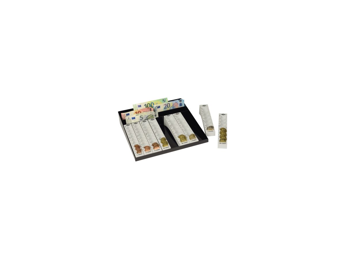 WEDO Geldzählkasse 160790037 Scheinfach/Münzrillen lichtgrau