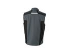 JN Workwear Softshell Vest JN845 100%PES, carbon/black, Größe 2XL