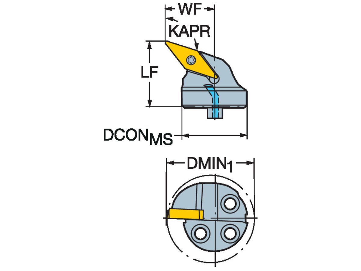 COROMANT CoroTurn 107 Schneidkopf zum Drehen 570-SVQCR-20-11-E