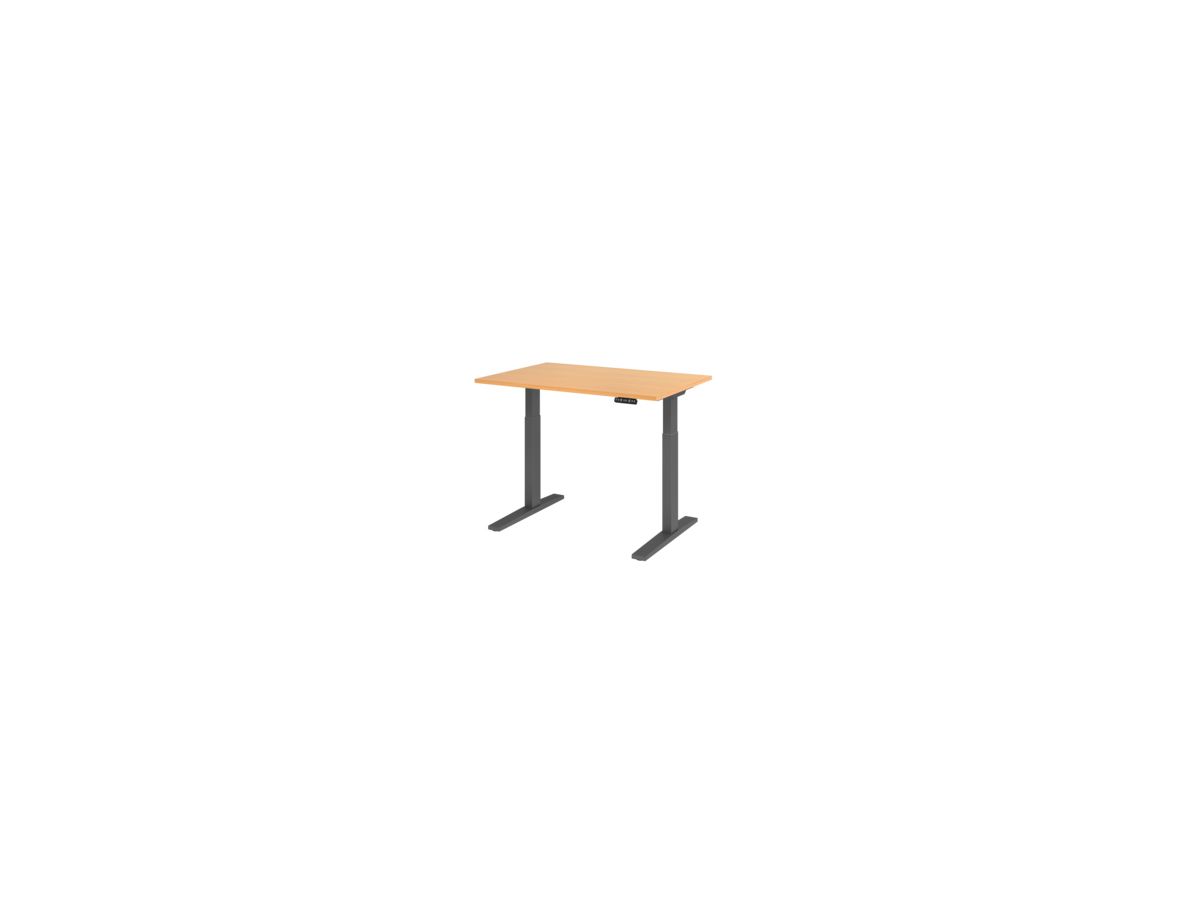 Hammerbacher Schreibt. VXMKA12/6/G el.120x80cm graphit/buche