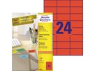 Avery Zweckform Universaletikett 3448 70x37mm rot 2.400 St./Pack.
