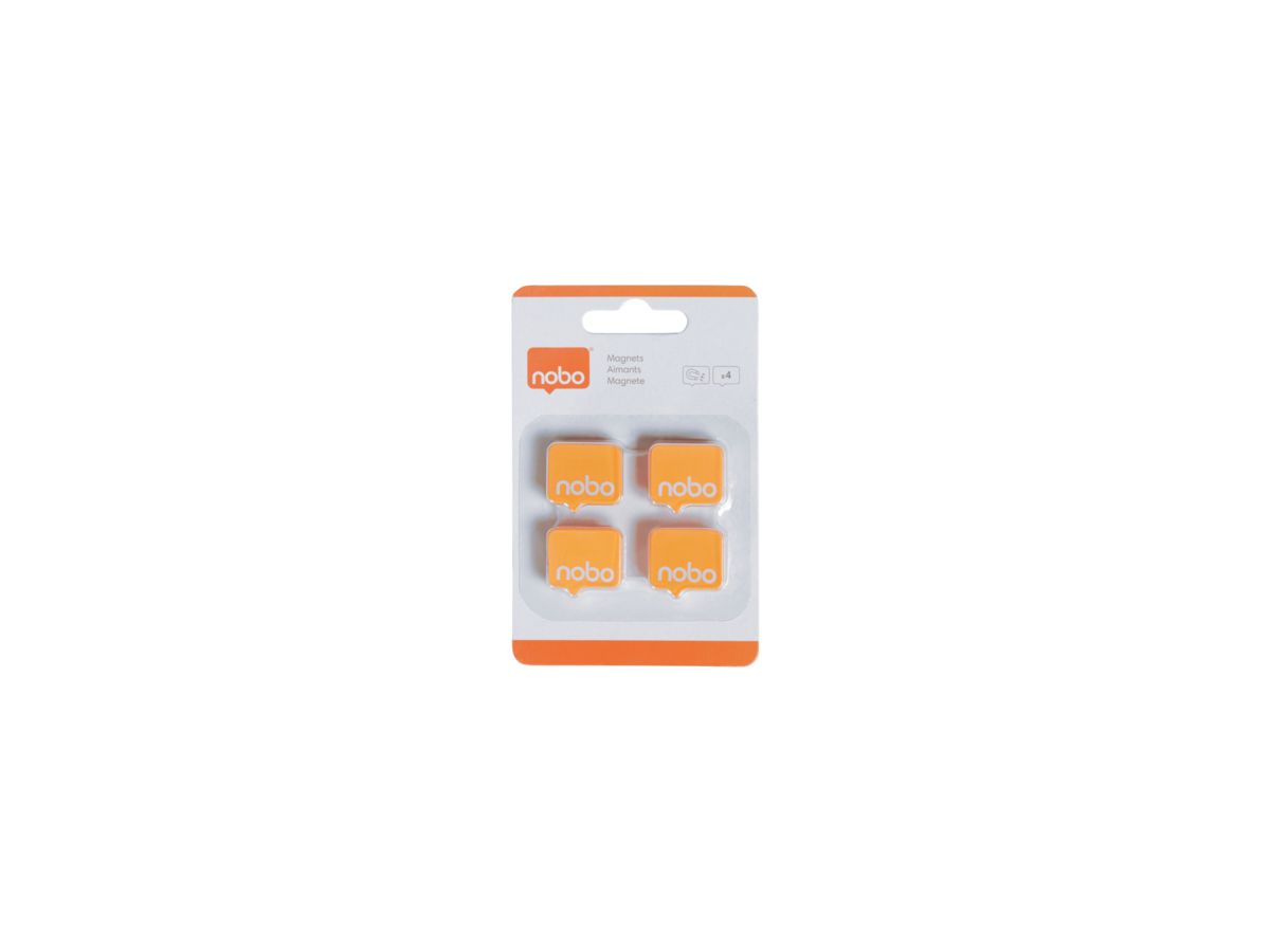 Nobo Magnet 1905327 18x22mm orange 4 St./Pack.