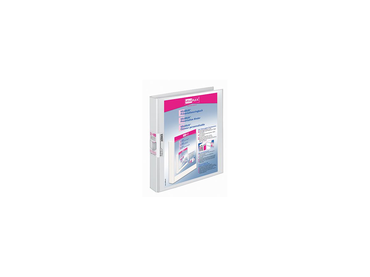 Veloflex Präsentationsringbuch VELODUR 4141190 4Ringe 40mm ws