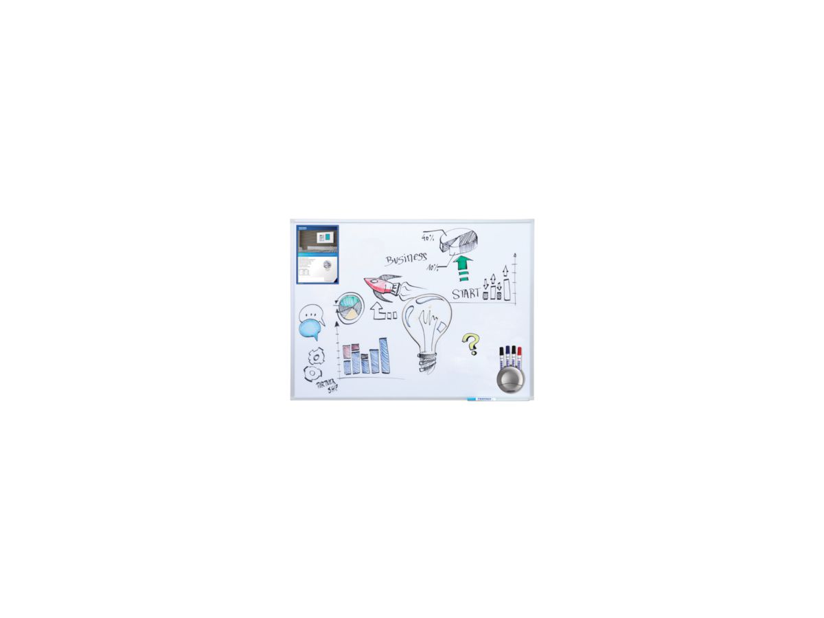 Franken Whiteboard X-tra Line SC3205 180x120cm emailliert weiß