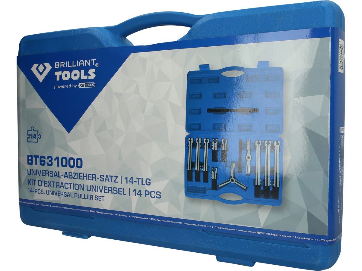 BRILLIANT TOOLS Universal-Abzieher-Satz, 14-tlg