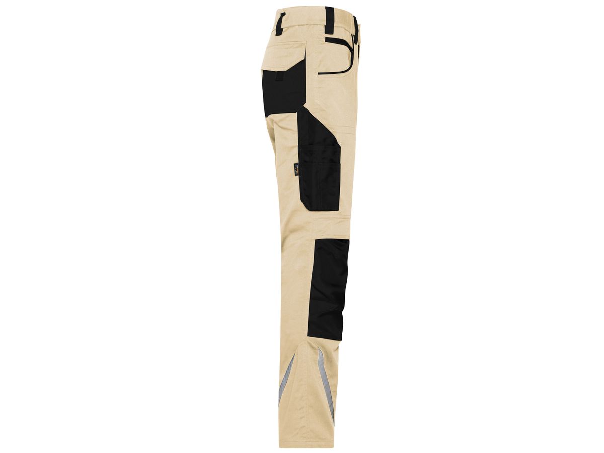 JN Workwear Pants Slim Line JN1832 stone/black Gr. 27