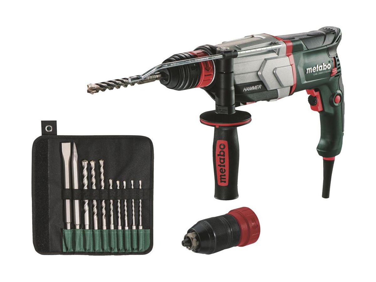 METABO Multihammer mit Zubehör im Koffer UHE 2660-2 Quick Set, 800 Watt