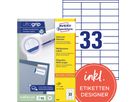Avery Zweckform Universaletikett 3421 70x25,4mm weiß 3.300 St./Pack.