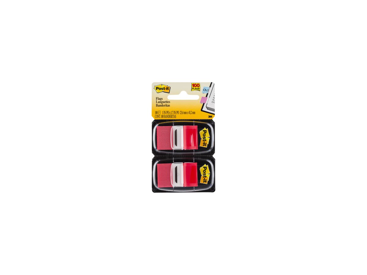 Post-it Haftstreifen Index Standard 680-RD2 50Blatt rot 2 St./Pack