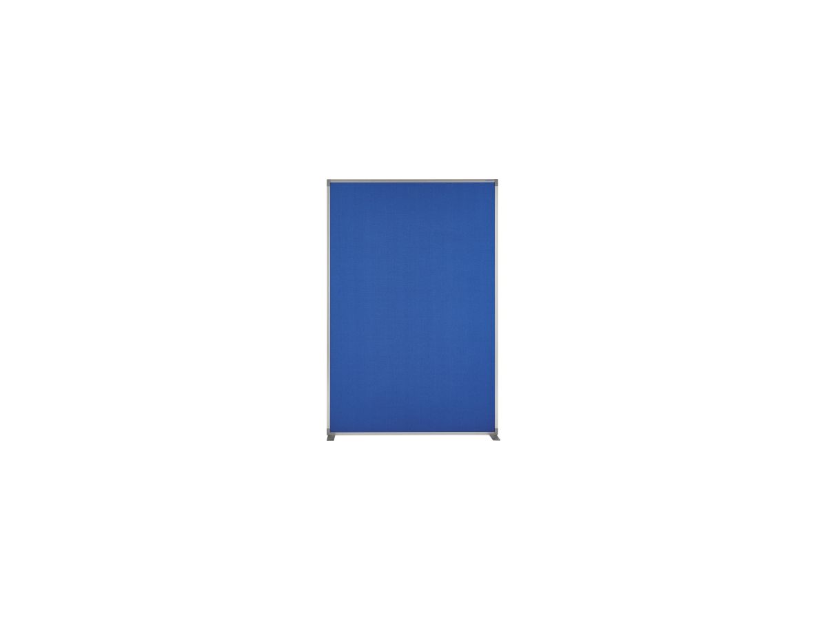Raumteiler Textil m. T-Fuss, Filz blau 1250x1800x500mm