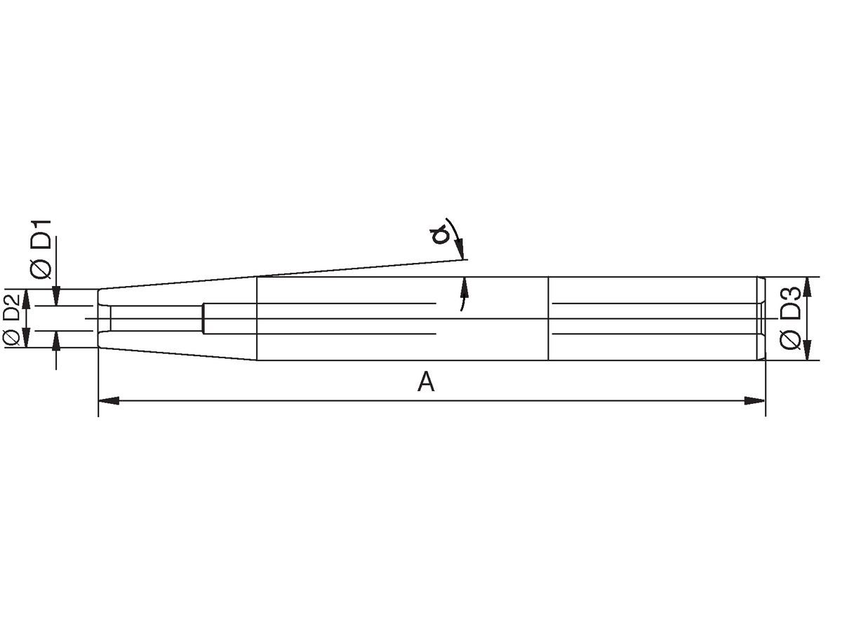 Krimphouder- verlengstuk met lengte-inst elling h6 160x25x14mm HAIMER