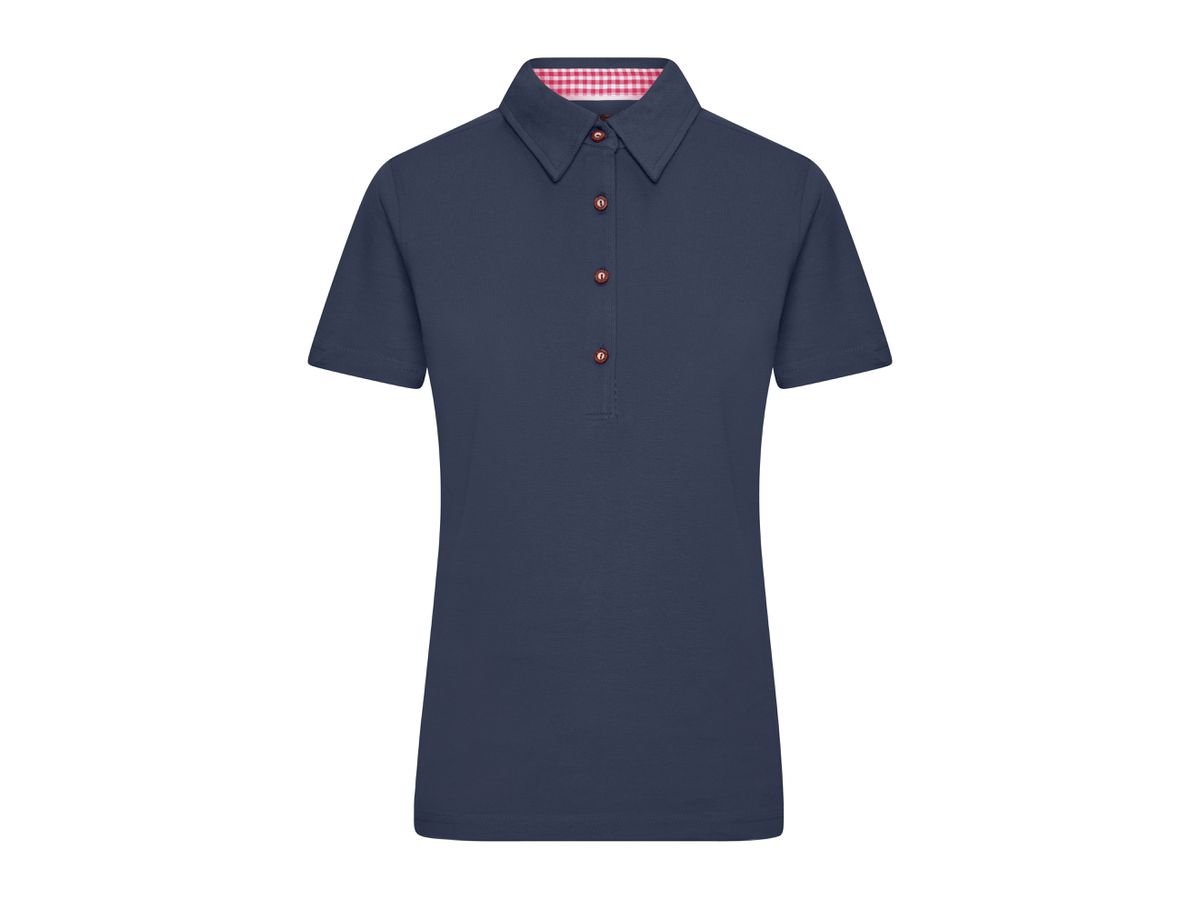 JN Ladies' Traditional Polo JN715 navy/red-white, Größe L