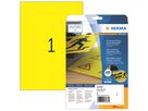 HERMA Folienetikett 8033 210x297mm gelb 25 St./Pack.