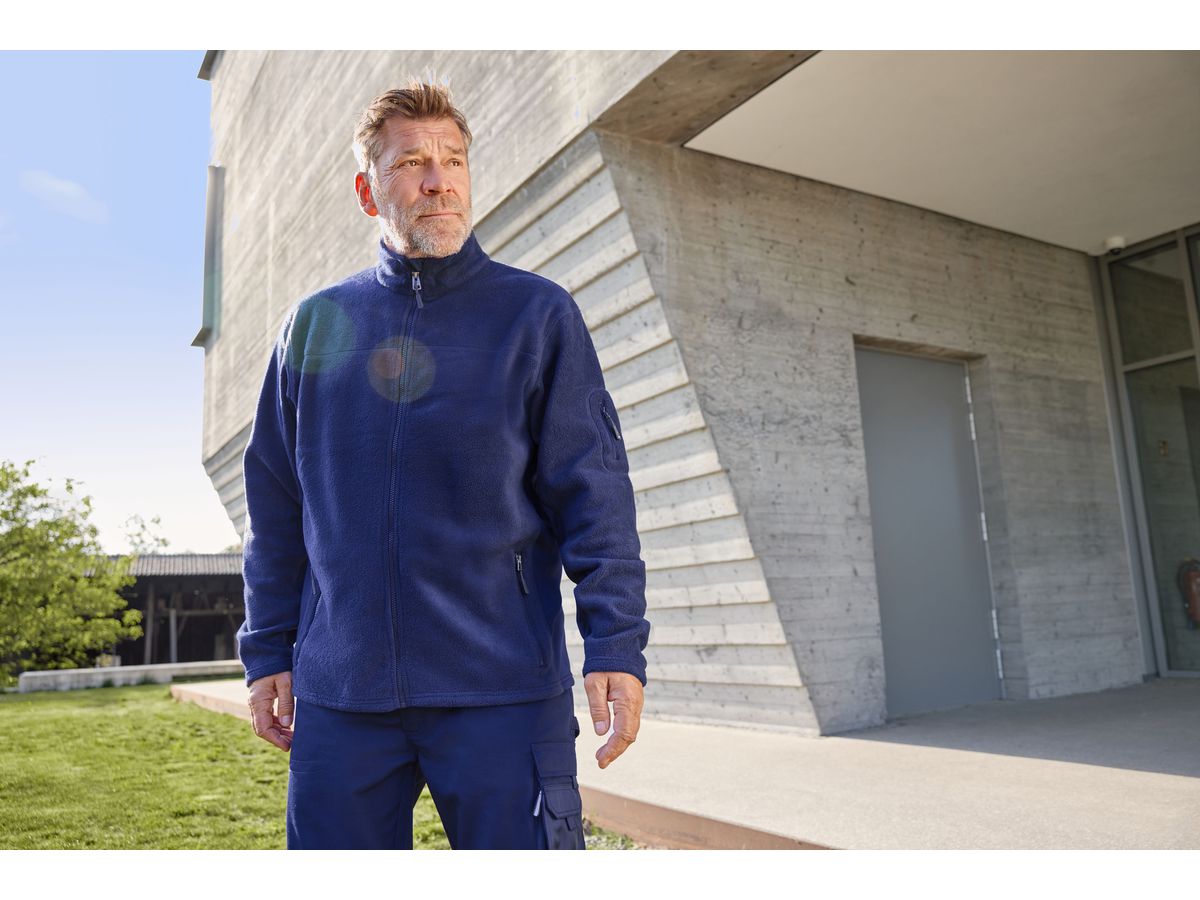 JN Men's Workwear Fleece Jacket JN842 100%PES, carbon/black, Größe 6XL
