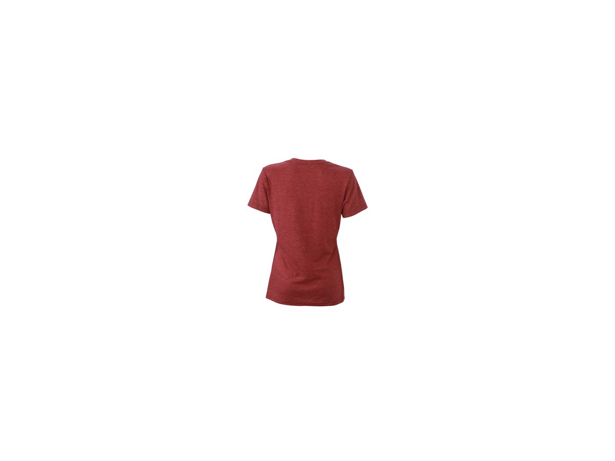 JN Ladies Heather T-Shirt JN973 65%PES/35%BW, wine-melange, Größe S