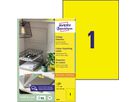 Avery Zweckform Uniseraletikett 3473 210x297mm, gelb, 100 St./Pack