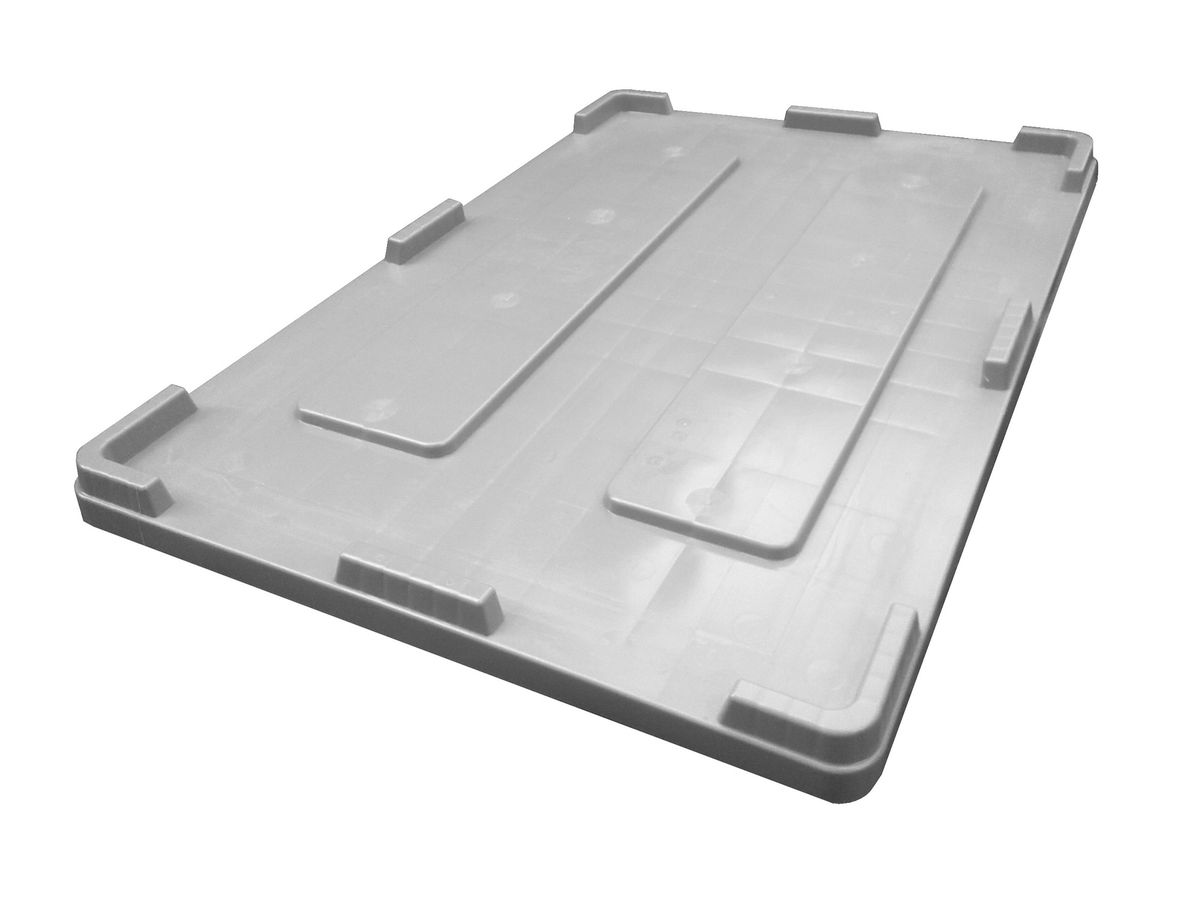 Deckel für Palettenbox Nr. 50 aus PE Farbe: grau Außenmaß: 1200 x 800 mm