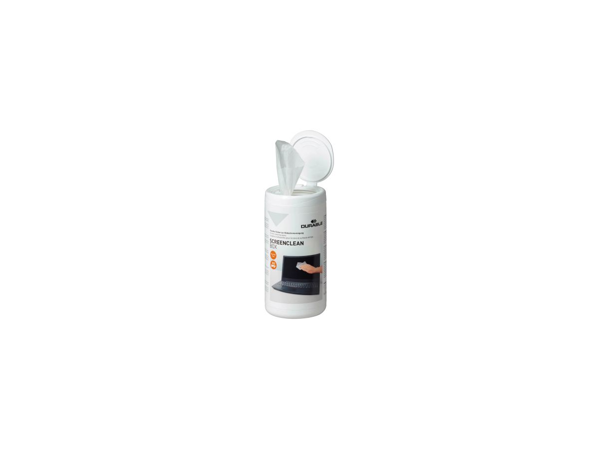 DURABLE Reinigungstuch SCREENCLEAN BOX 573602 100 St./Pack.