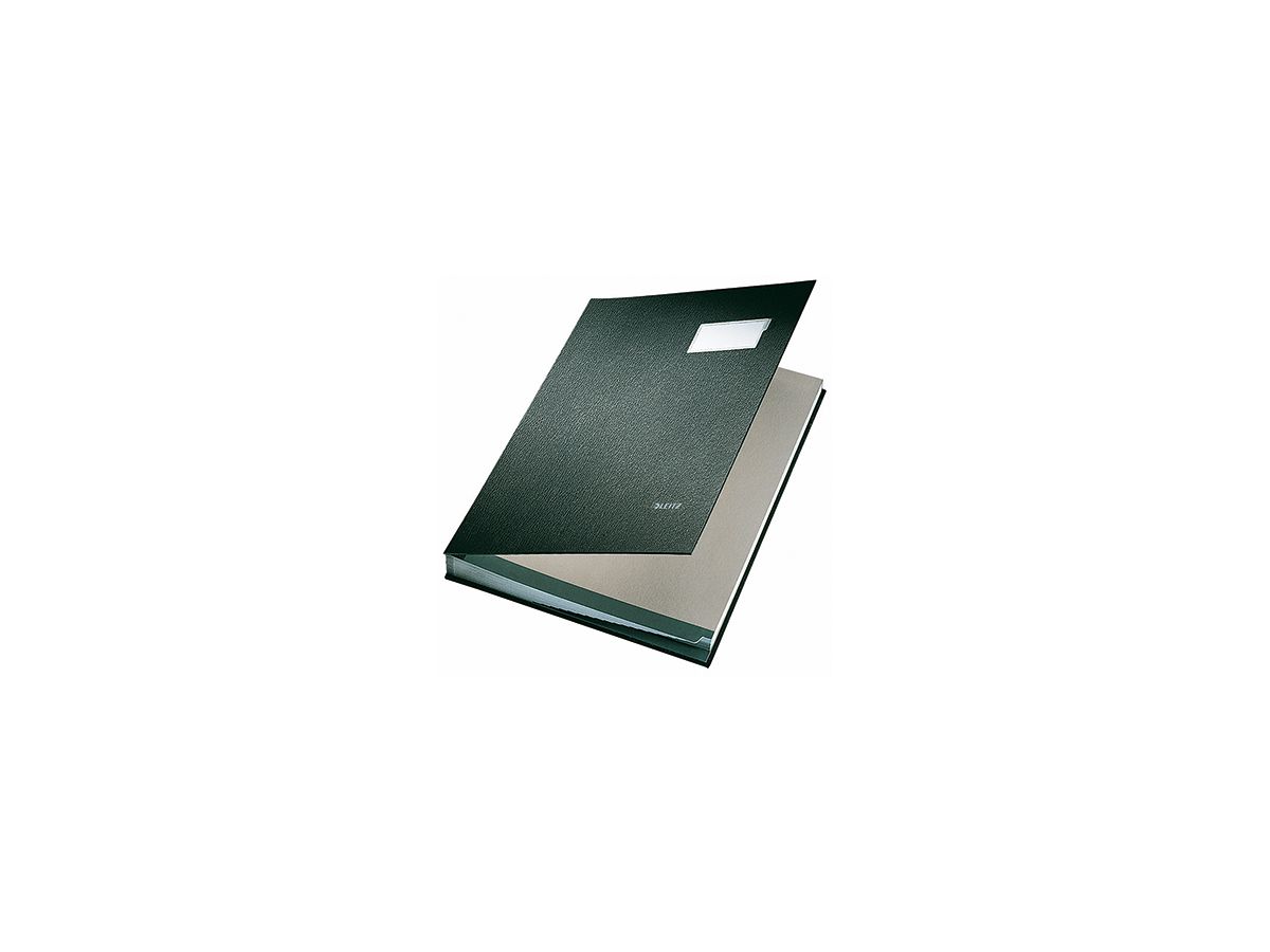 Leitz Unterschriftsmappe 57000095 DIN A4 20Fächer Graupappe schwarz