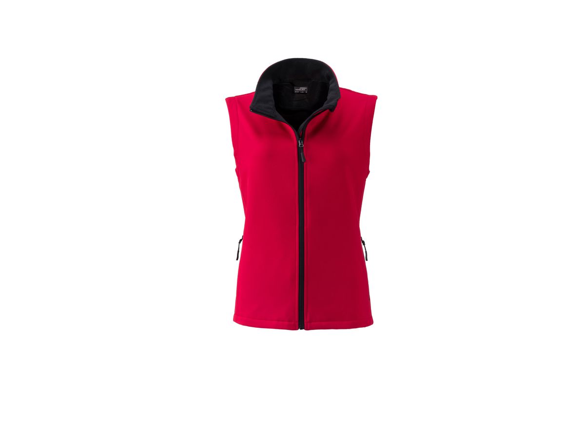JN Ladies' Promo Softshell Vest JN1127 red/black, Größe XL