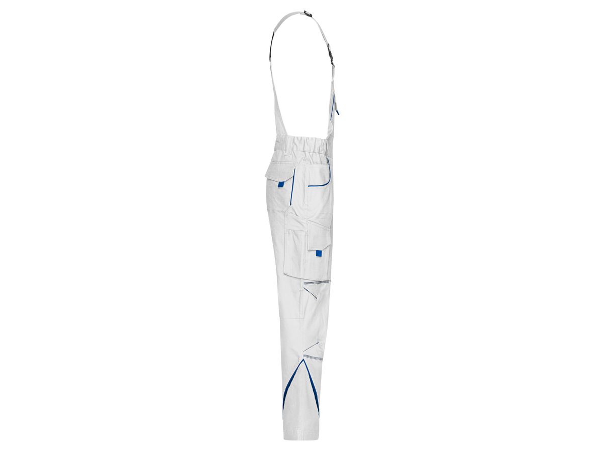 JN Funktionelle Latzhose JN848 white/royal, Größe 56