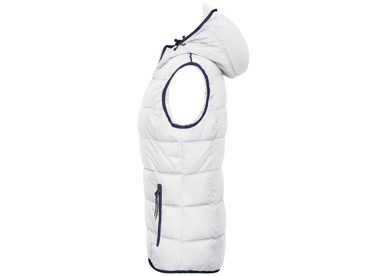 JN Ladies Maritime Vest JN1075 100%PA, white/navy, Größe XL