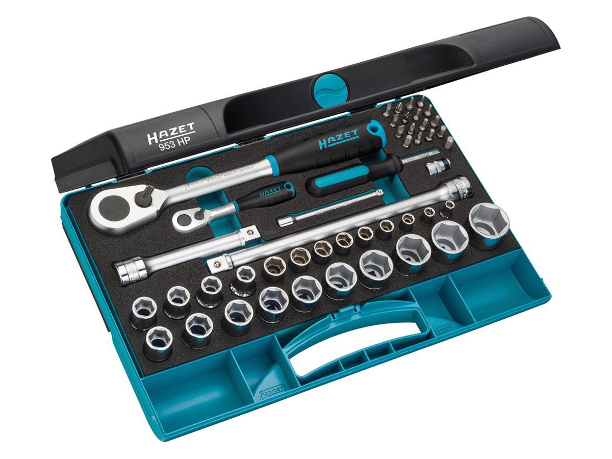HAZET Steckschlüssel-Satz 1/4" + 1/2" 47-tlg. 953HP