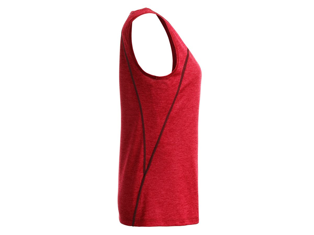 JN Ladies' Sports Tanktop JN493 red-melange/titan, Größe XS