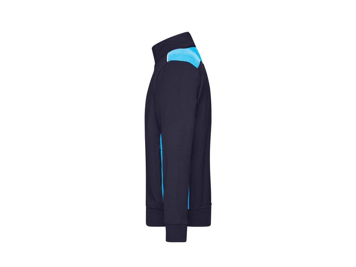 JN Herren Sweat-Jacke JN870 navy/turquoise, Größe XS