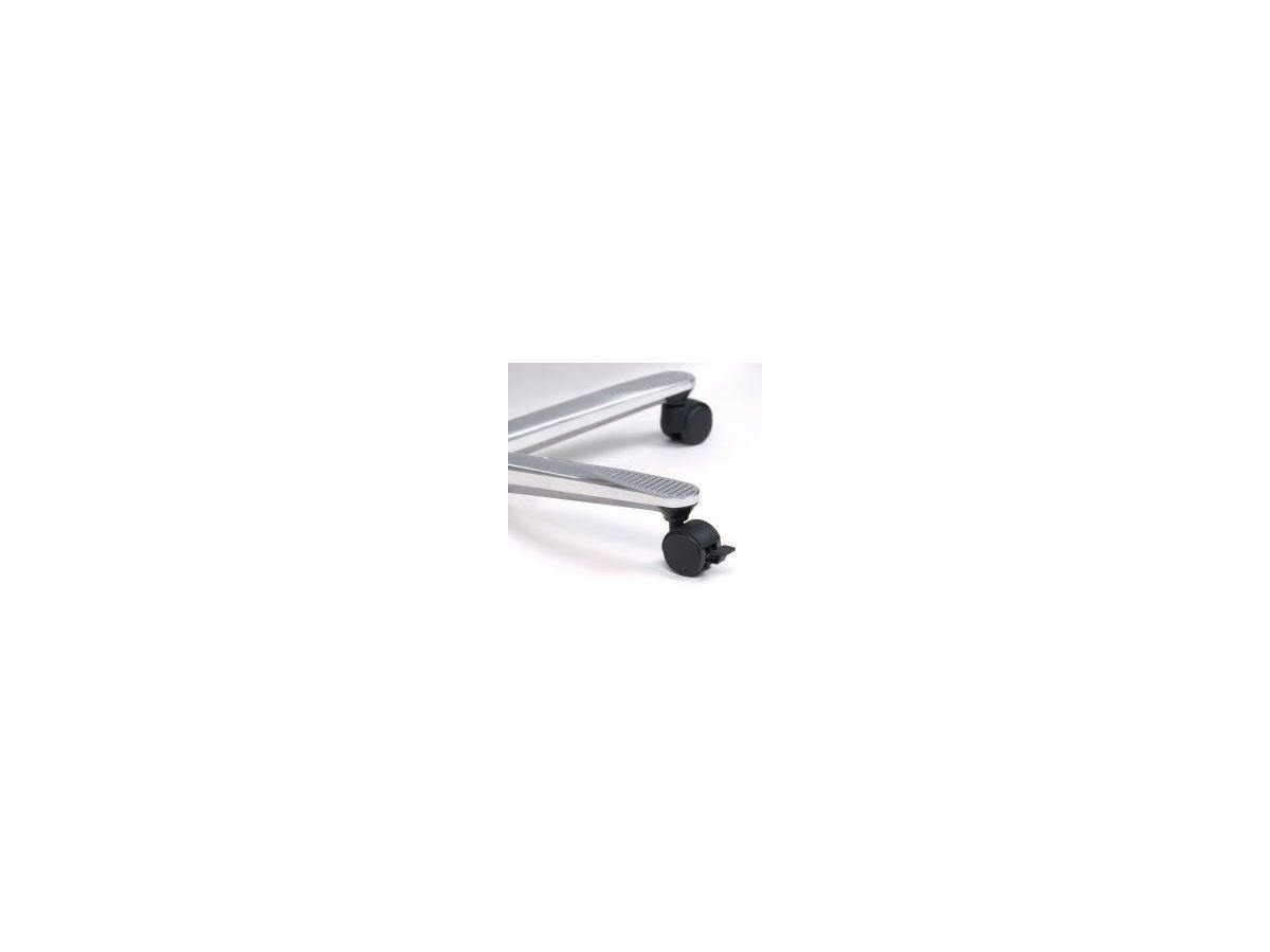 Säulentisch grau/Chr. D800 H720-1140mm