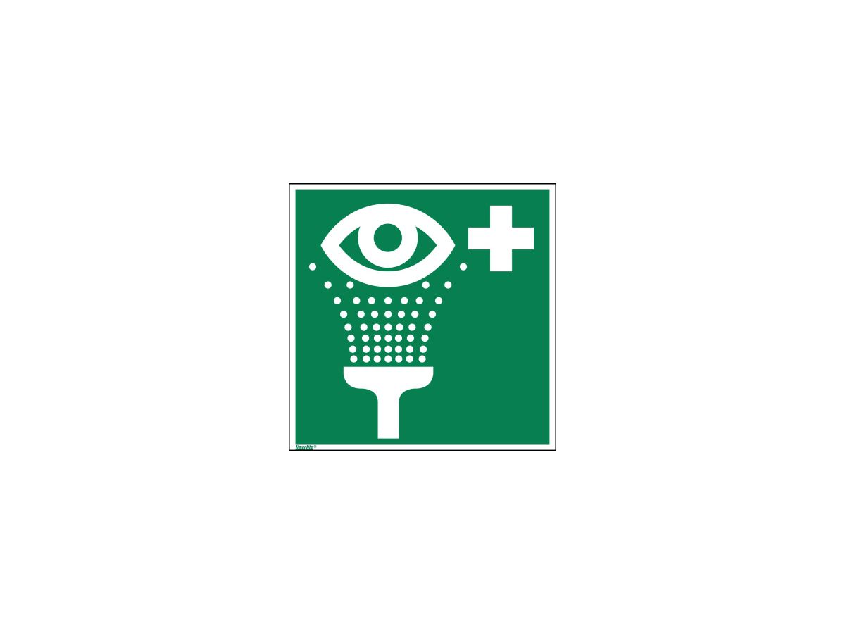 Hinweisschild Augenspüleinrichtung Fahne E06 200x200mm PVC