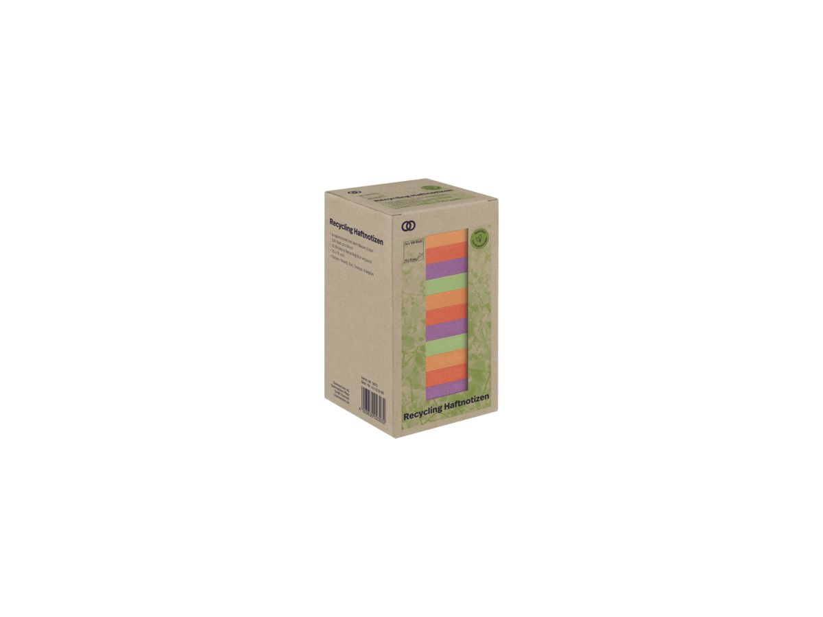 Soennecken Haftnotiz oeco 5875 RC 75x75mm 100Bl. sort. 16St.