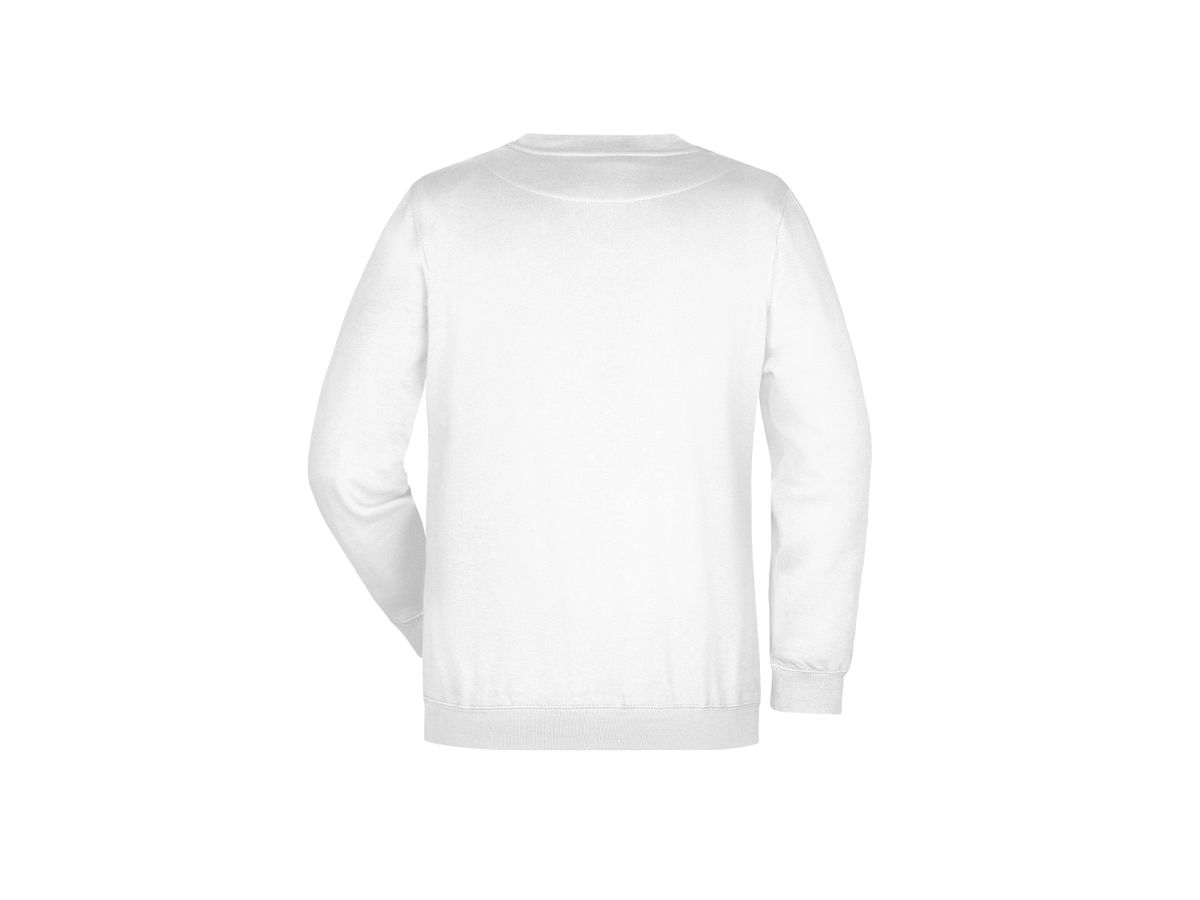 JN Round-Sweat Heavy JN040 80%BW/20%PES, white, Größe 4XL