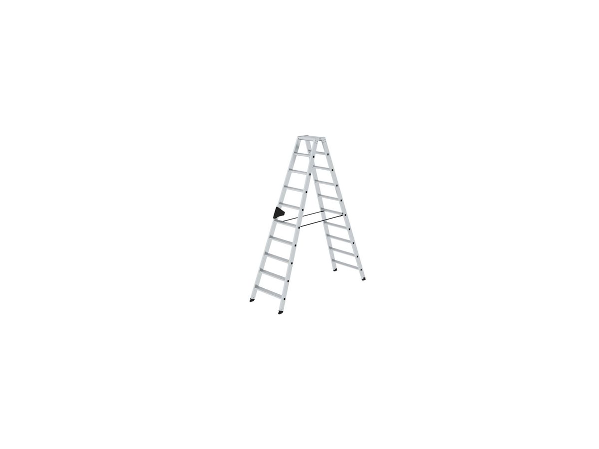 MUNK Aluminium-Stufen-Stehleiter Beidseitig 2x10 Stufen 40220