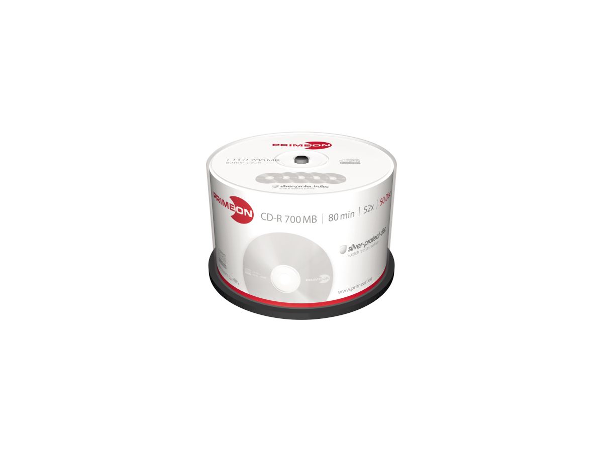 Primeon CD-R 2761102 52x 700MB 80Min. Spindel 50 St./Pack.