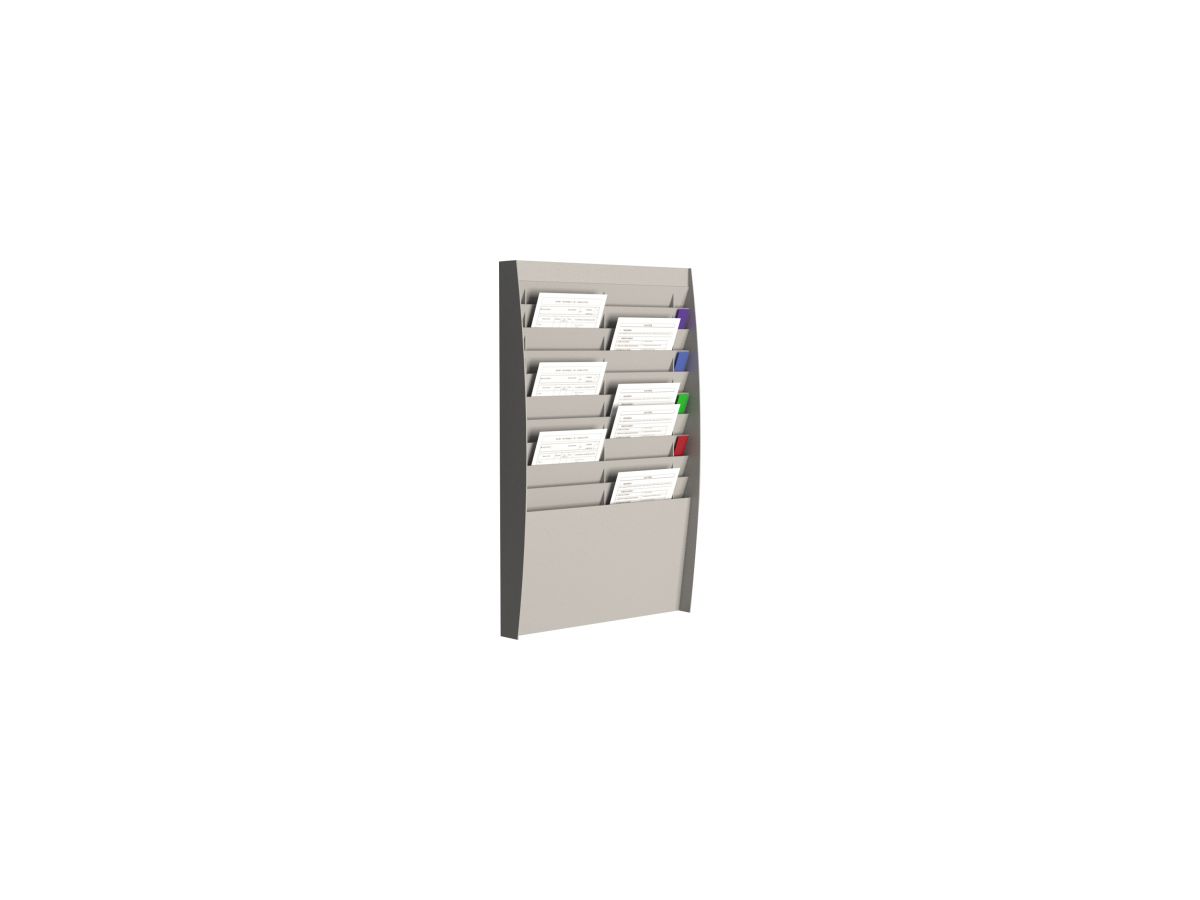 Paperflow Wand-Sortiertafel V 20F A4V2X10.02 DIN A4 grau