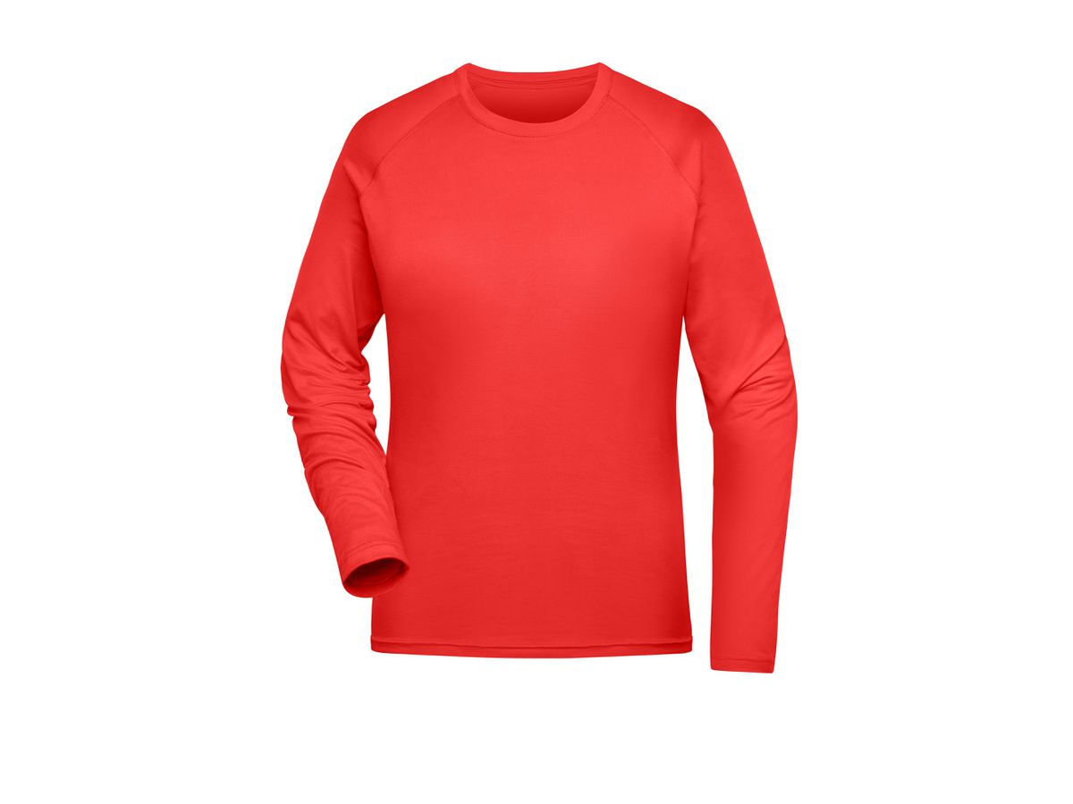 JN Damen Langarm Sportshirt JN521 bright-red, Größe S