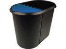 Papierkorb Duo-System schwarz/blau
