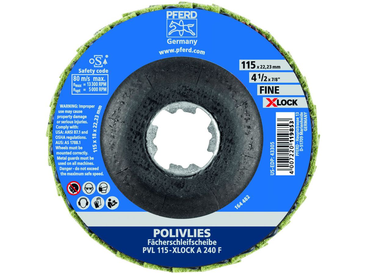 PFERD Polivliesscheibe X-LOCK 115mm PVL A 240 F
