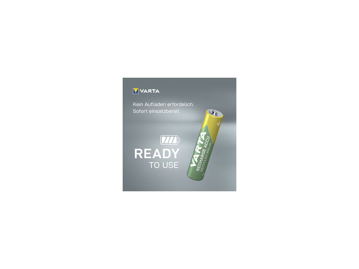 Varta Akku Recycled 56813101404 AAA NIMH  800mAh 4 St./Pack.