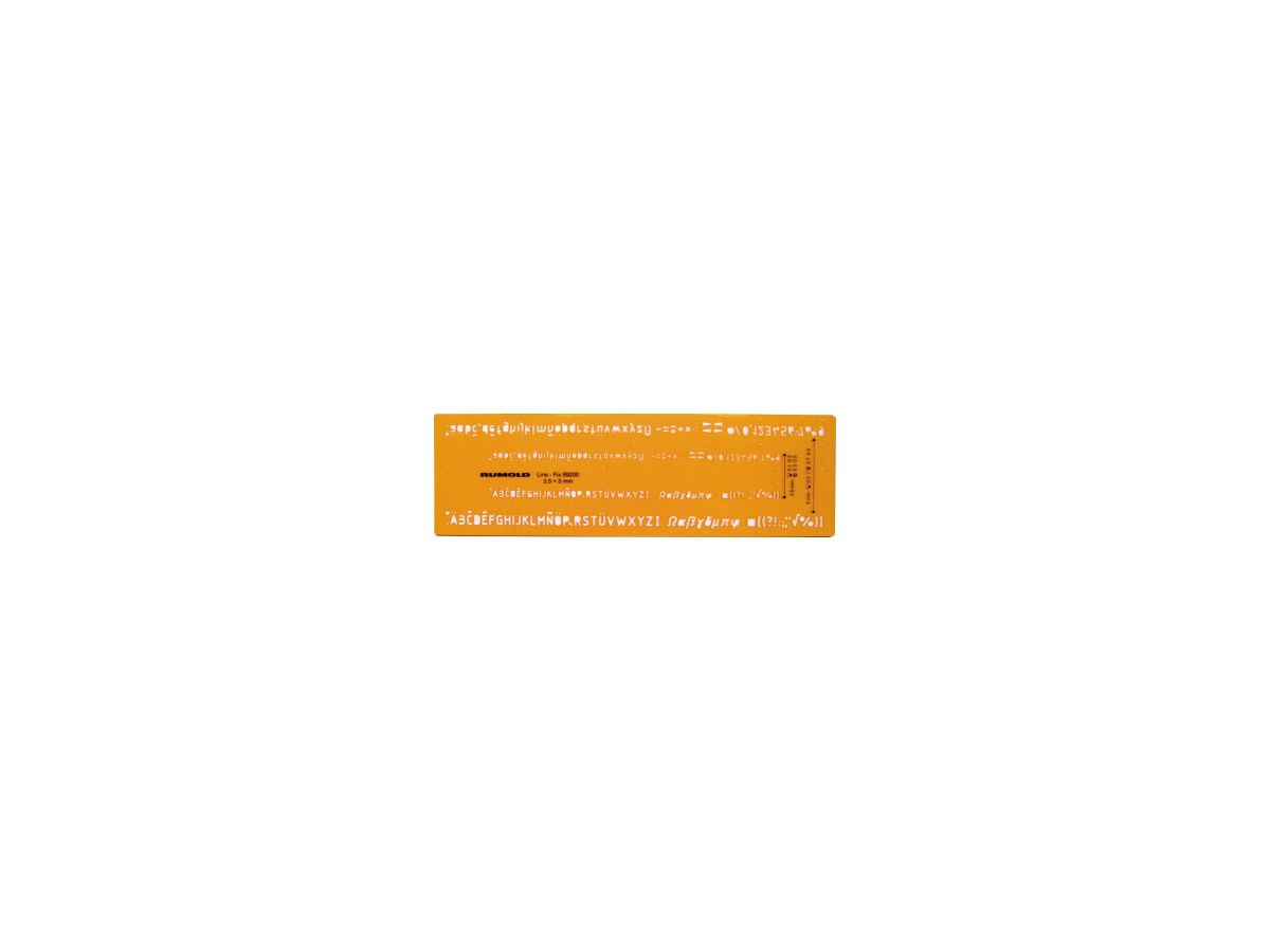 RUMOLD Schriftschablone 89200 Fineliner Schrifthöhe 3,5/5mm or
