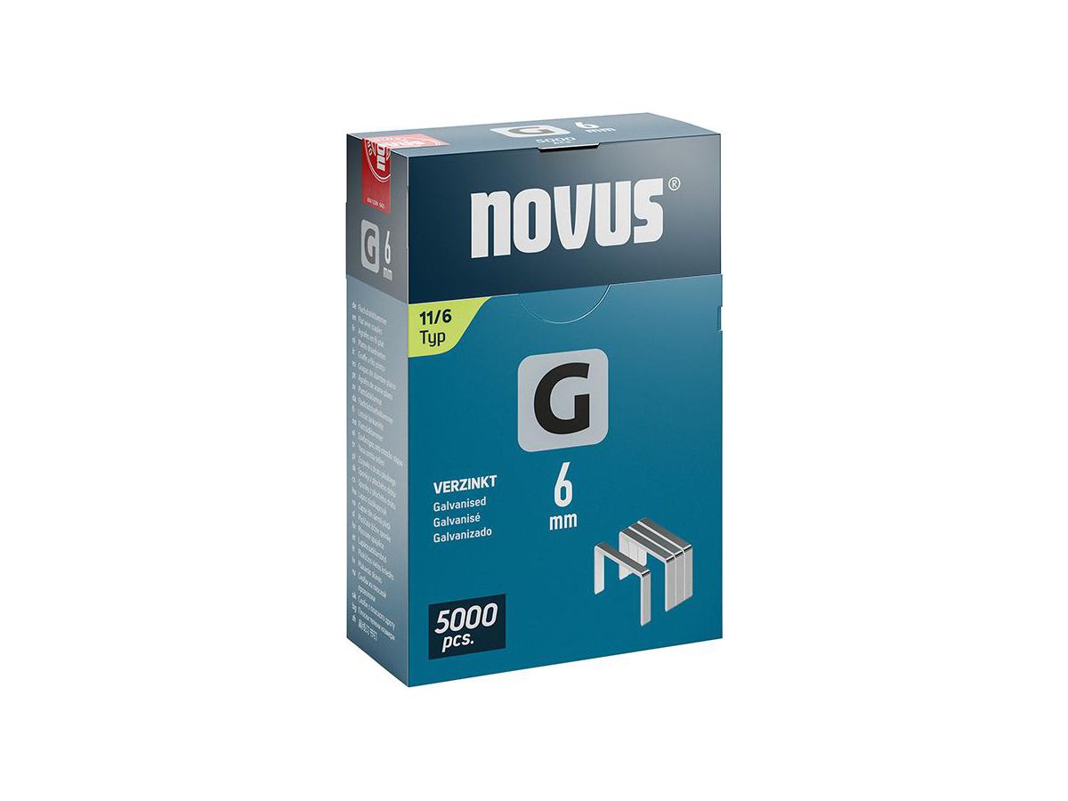 NOVUS Klammer G 11 6 mm VE 5.000 Klapp-FS