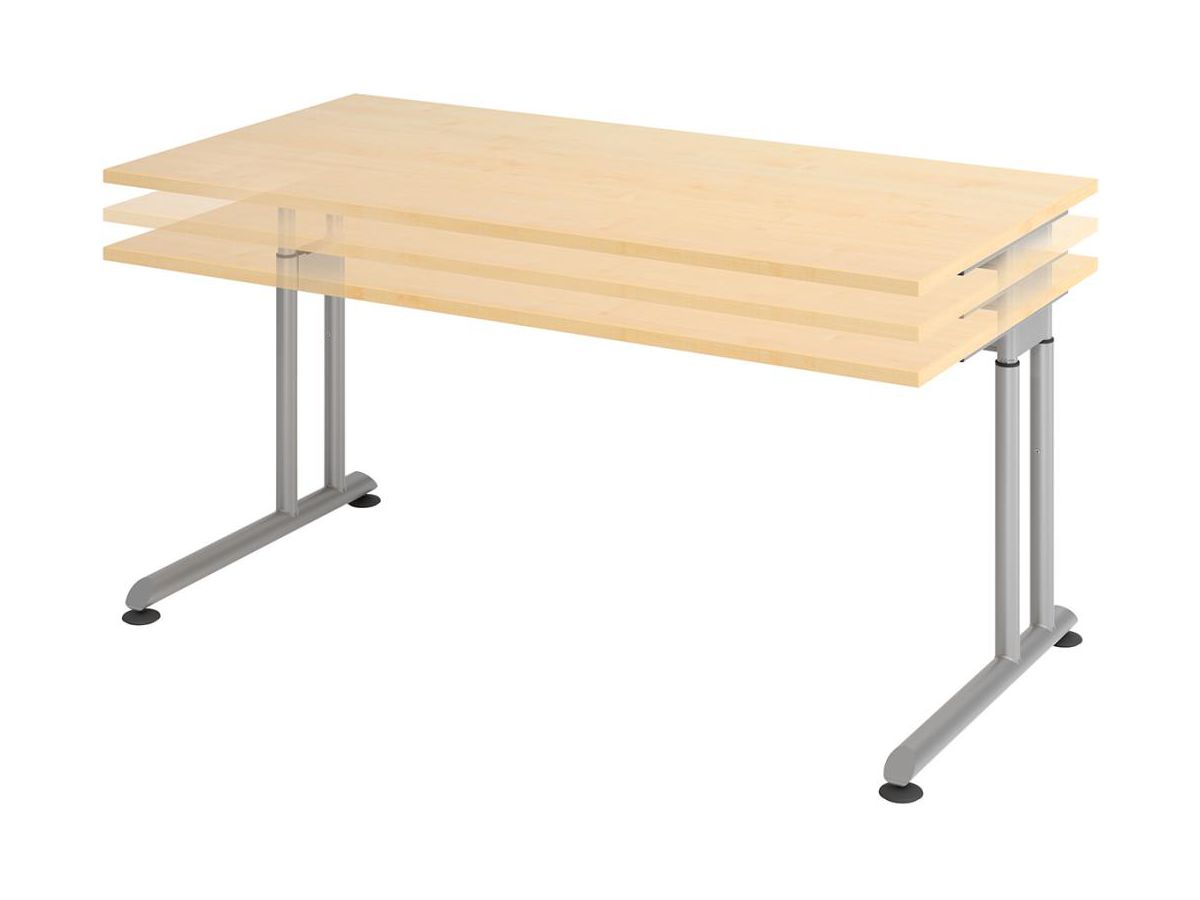 Schreibtisch C-Fuß 1600x800 mm Ahorn