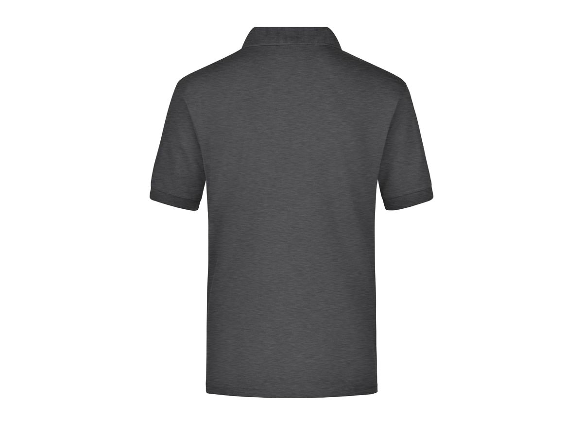 JN Polo-Piqué Pocket JN026 60%BW/40%PES, anthracite-melange, Gr. L