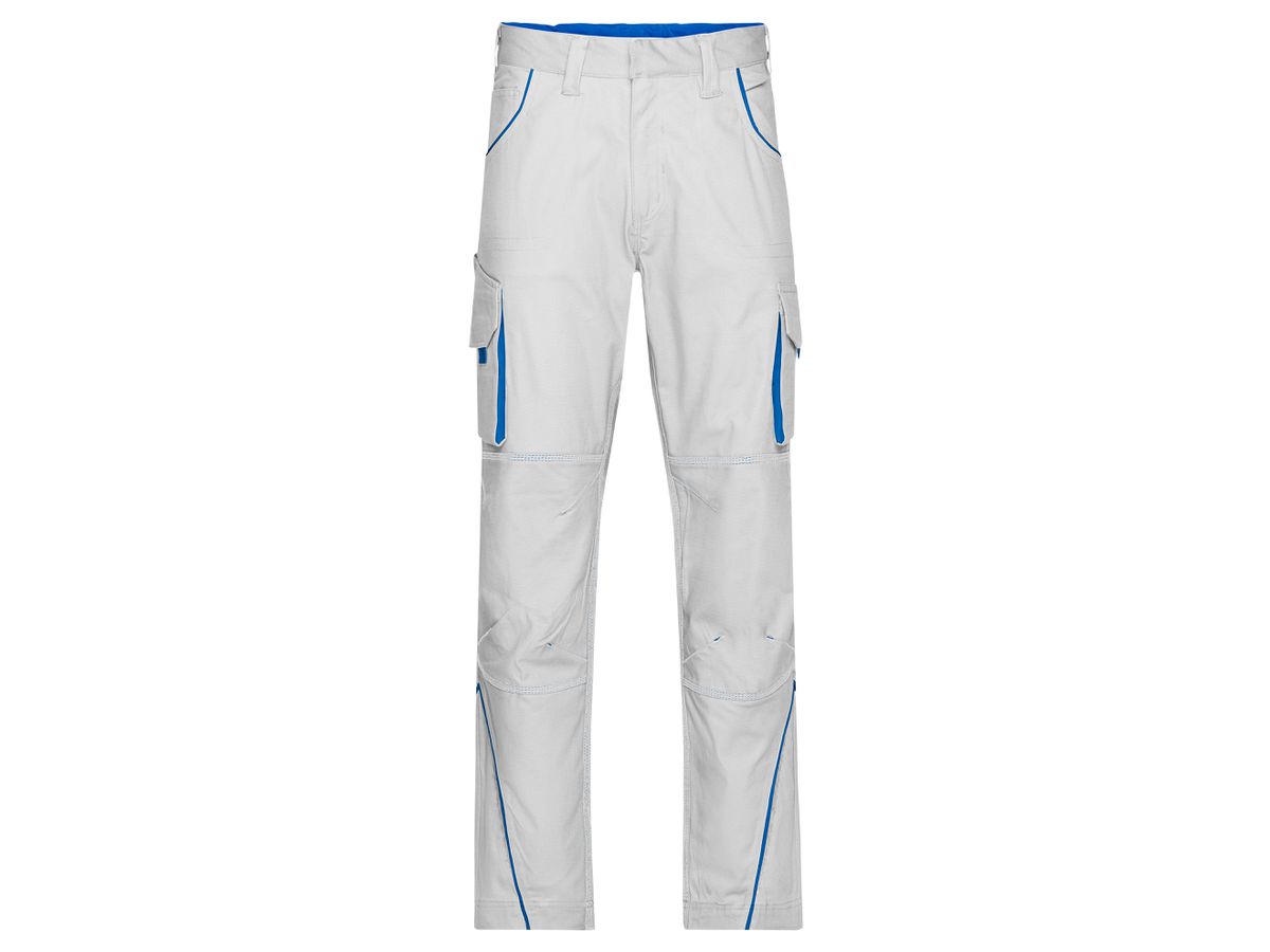 JN Workwear Pants - COLOR - JN847 white/royal, Größe 56