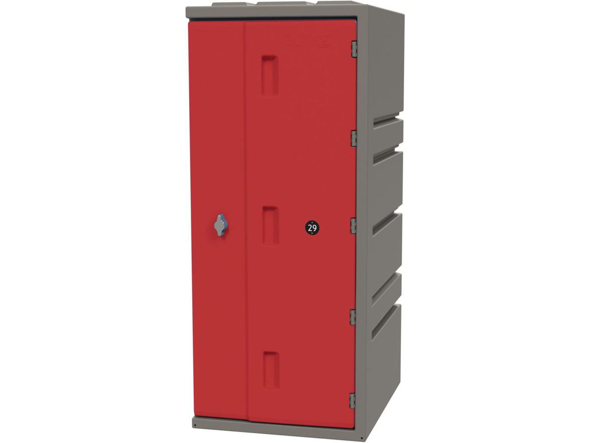 Kunststoff-Schließfach 900 mm, Tür rot