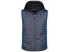 JN Men's Knitted Hybrid Vest JN768 royal-mel./anthr.-mel., Größe M