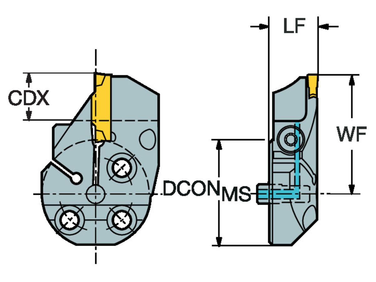 COROMANT CoroCut 1-2 Schneidkopf zum Axialeinstechen 570-32R123J18B060A