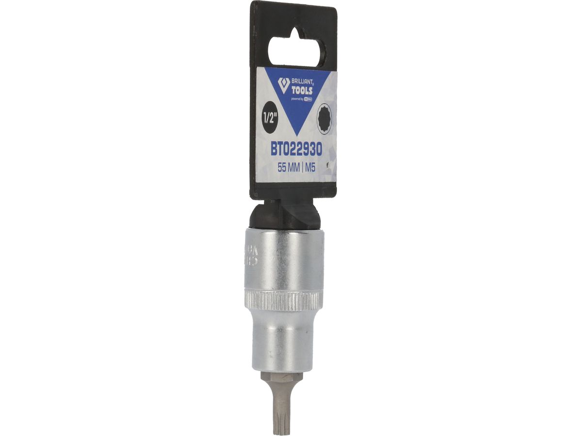 BRILLIANT TOOLS 1/2" Bit-Schrauben- dreher-Einsatz,XZN, 55mm, M5